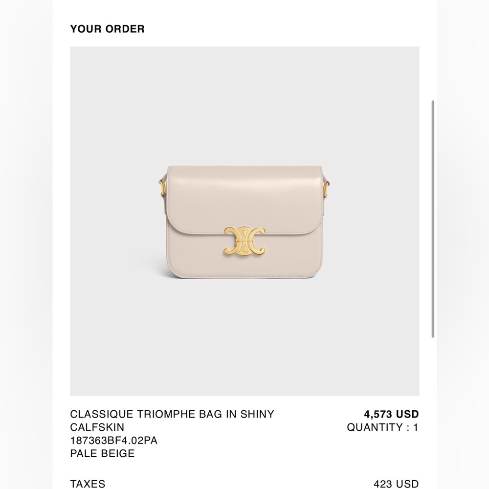 Celine Triomphe Bag in Shiny Calfskin - Picture 16 of 16